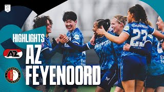 Highlights AZ  Feyenoord V1  Azerion Vrouwen Eredivisie  20232024 [upl. by Akinot352]