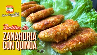 Tortitas de zanahoria con quinoa súper nutritivas y con mucha proteína  Cocina Vegan Fácil [upl. by Nolrac]