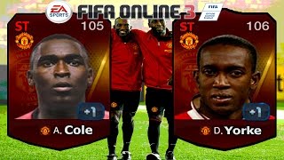 FIFA Online3  รีวิวตำนานแมนยู Cole amp Yorke NEW ENGINE [upl. by Anabal]