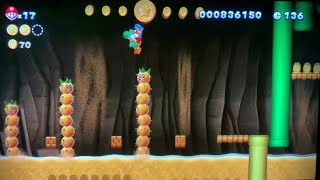 LayerCake Desert2 Perilous Pokey Cave  All Star Coins New Super Mario Bros U Deluxe [upl. by Willner]