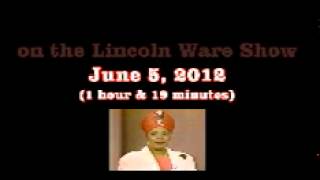 Shahrazad Ali on The Lincoln Ware Show June 5 2012 [upl. by Kraus]