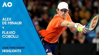 Alex de Minaur v Flavio Cobolli Highlights  Australian Open 2024 Third Round [upl. by Yelekreb]