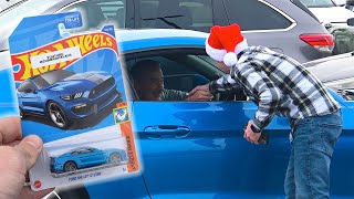 Surprising People With Matching Hot Wheels Cars For Christmas [upl. by Arianna661]