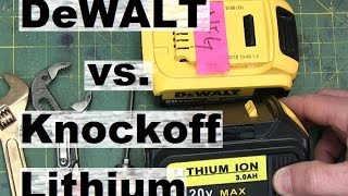 BOLTR DeWALT knockoff battery vs the real deal [upl. by Shepley]