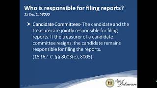 Who is responsible for filing reports [upl. by Ruhtra]