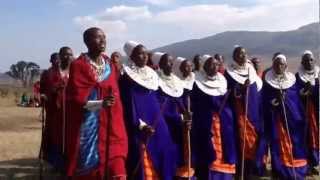 Maasai Village Chorus  Ngorongoro Crater  Tanzania [upl. by Ahsuas744]