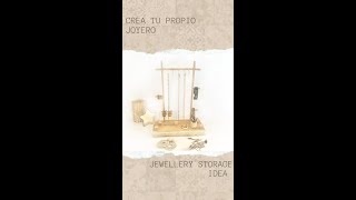 Jewellery storage craft  Crea tu propio joyero con palitos de madera DIY [upl. by Murielle]