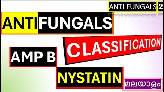 Amphotericin B Malayalam Nystatin Malayalam Cassification Antifungal Drugs Pharmacology Malayalam [upl. by Urbannal673]