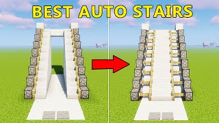 3 Redstone Build Best Auto Stairs in Minecraft [upl. by Lairbag693]