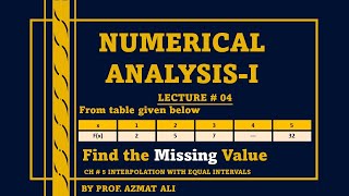 4 Ch5 Interpolation  Missing Term in interpolation Problems Numerical Analysis [upl. by Einnaffit]