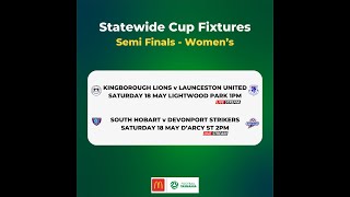 McDonalds Womens Statewide Cup Semi Final Kingborough Lions v Launceston United [upl. by Suoivatnod]