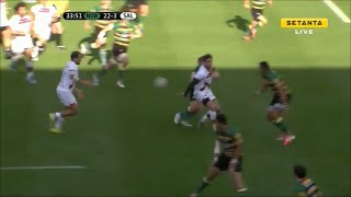 Danny Cipriani backhand pass to create hole in Northampton defence [upl. by Vivienne]