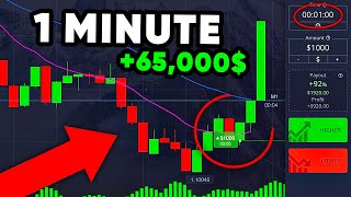 REAL PROFIT 65000 with CRAZY 1MINUTE STRATEGY  Binary options  Pocket option trading strategy [upl. by Nyl192]