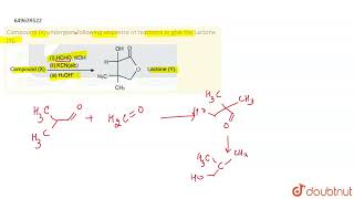 Compound X undergoes following sequence of reactions to give the Lactone Y  CLASS 12  JEE [upl. by Aerdnod]