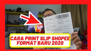 CARA PRINT FREE SHIPPING WAYBILL BARU DARI SHOPEE 2020 [upl. by Philbo664]