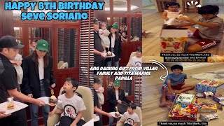 HAPPY 8th BIRTHDAY SEVE SORIANO VILLAR FAMILY AT TITA MARIEL PADILLA ANG BONGGA AT ANG DAMI NG GIFT [upl. by Aenil]