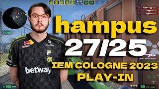 CSGO POV NIP hampus 2725 vs Imperial NUKE  IEM Cologne 2023 Playin [upl. by Garlen]