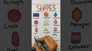 How to draw Geometric Shapes with names  Mathematics Shapes drawing chartshorts shapes [upl. by Itoc]