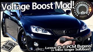 Voltage Boost Mod  Lexus ISF PCM Alternator Sensor Bypass  Finally got JUICE No Battery Light [upl. by Akemot]