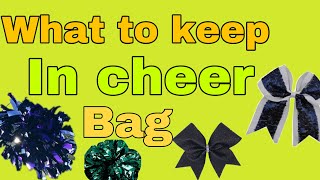 WHAT TO HAVE IN YOUR CHEER BAG [upl. by Oinafipe157]