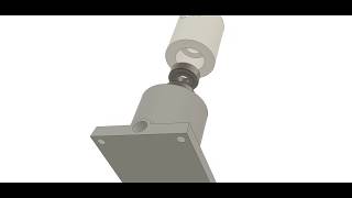 3D Printable IKEA Tertial Lamp Swivel Clamp Animated [upl. by Berri]