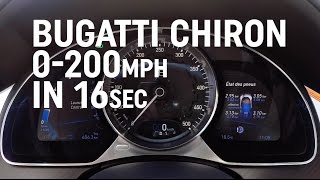 Bugatti Chiron 0200mph in 16 seconds [upl. by Swigart8]