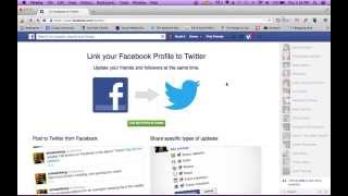 Connecting your Facebook to your Twitter Account [upl. by Ynaffit]