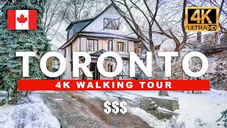 🇨🇦 Toronto Millionaire Houses  Walking Torontos Luxury Rosedale Neighbourhood 4K HDR  60 fps [upl. by Siraf]