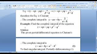 Clairauts PD Equation [upl. by Perrie]