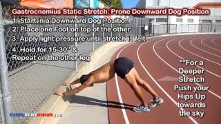 Gastrocnemius Static Stretch for Gastrocnemius Pain amp Muscle Cramps at Night [upl. by Kissie]