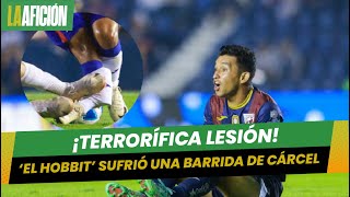 Hobbit Bermúdez sufre fractura de tibia y peroné tras fuerte entrada en el Atlante vs Dorados [upl. by Dyna]