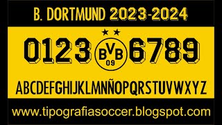 Tipografía Borussia Dortmund 2324 FREE DOWNLOAD [upl. by Lavern970]