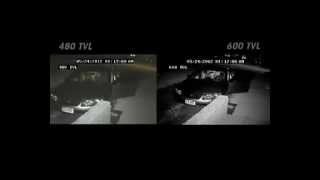 Camara de Alta Resolucion 480TVL Vs 600TVL Vision Nocturna Falcon Alarm Monitoring [upl. by Oile]