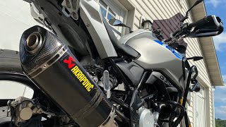 19 BMW G310GS Akrapovic Full System installed [upl. by Aeneus]