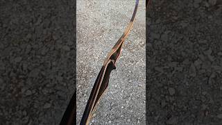 Ebony Longbow 60 lb bow archery handmade craft bowmaker bowyer fibreglass carbonfiber łuk [upl. by Sumetra]