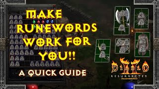 Diablo II Resurrected  Make Early Runewords WORK for YOU [upl. by Seen]