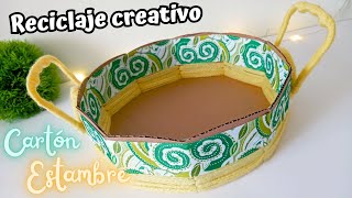 DIY 🧺con cartón reciclaje ideas con reciclaje para tu hogar2023 [upl. by Lamoree]