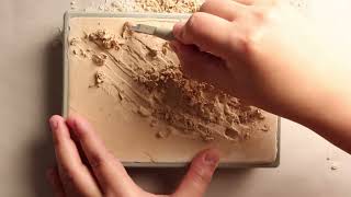 ASMR No talking dinosaur excavation kits dig it up by digging scraping and brushing [upl. by Imugem492]