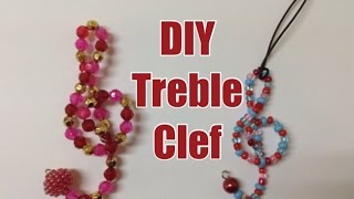 Beaded Treble Clef Pendant DIY Tutorial [upl. by Arianne]