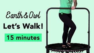 Walk Workout for Seniors on a Rebounder  Rebounding for Beginners with Earth and Owl [upl. by Robet]