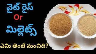 white 🍚 🌾 rice or millets ఎమి తింటే మంచిదిwhitericeormilletswhitchbetterhealthylifestyle [upl. by Seed]