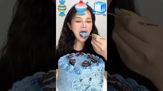 Whole cake eating challenge 🧃🎂🍧🍨🍡shorts asmr [upl. by Oirevas953]