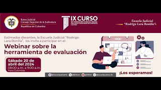 Webinar Argumentación Judicial y Valoración Probatoria [upl. by Essilem]