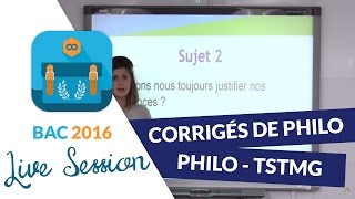 Bac 2016  Corrigés de Philo  Terminales STMG [upl. by Erasaec]