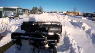 plowing snow with a 60 year old loader [upl. by Eila]