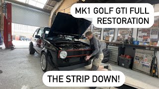 Mk1 Golf GTI FULL RESTORATION Pt 1 The Strip Down [upl. by Puglia609]