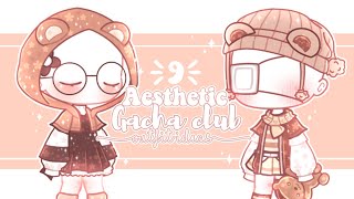 🤎 9 Aesthetic Gacha Club outfit ideas  details  part 2 [upl. by Burdelle]