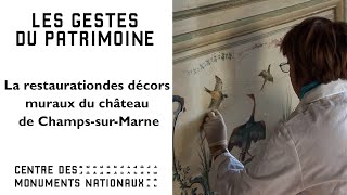 La restauration des décors muraux du château de ChampssurMarne [upl. by Ravid]