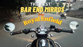 CHROME Bar End Mirrors For BULLET 350  Revhead Aman [upl. by Esiuol951]