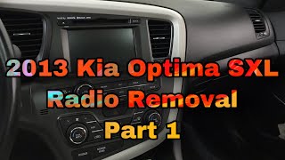 2013 Kia Optima SXL 20T Radio Removal  Part 1 [upl. by Anerehs793]